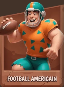 Joueur cartoon en tenue de football US