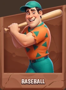 Joueur cartoon tenant une batte de baseball