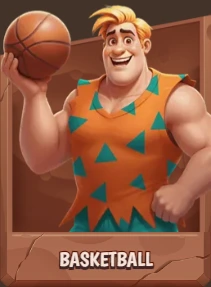 Homme cartoon avec ballon de basket