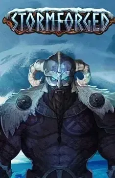 Stormforged slot with Viking warrior and icy background